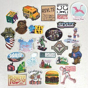 RSVLTS 26 Sticker Bundle Roosevelts Golf Lobby Bar Bigfoot USA Leisure Club BBQ